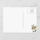 Het groene Vieren van de Kikker met de Feestdagenkaart (Achterkant)