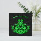 Het groene Vlammenmonster in De Sterrenlichthemel Kaart (Staand voorkant)