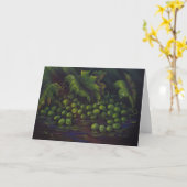Het groene Wenskaart van Druiven Kaart (Gele Bloem)
