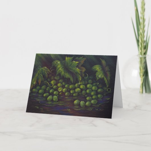 Het groene Wenskaart van Druiven Kaart (Voorkant)