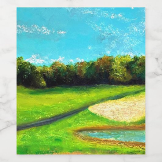 Het groene wijnlabel wijn etiket (Enkel label)