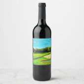 Het groene wijnlabel wijn etiket (Voorkant)