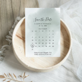 Het Groene Wit van de kalligrafie sparen de Kalend Save The Date