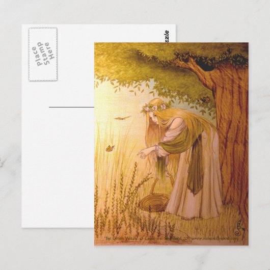 'Het groene 'WItch'-briefkaart Briefkaart (Voorkant / Achterkant)