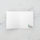 Het groene, Witte Grijze Baby shower van de Bedankkaart (Binnen)