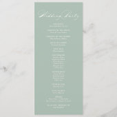 Het Groene Witte Programma van de Bindende van de Programmakaart (Achterkant)