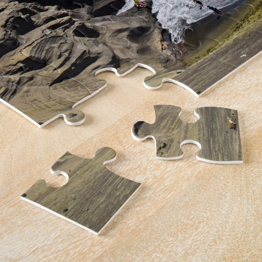 Het groene zandstrand - Big Island Hawaii Puzzel Legpuzzel (Zijkant)