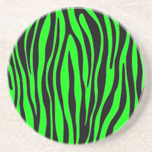 Het Groene Zebra van het limoen Zandsteen Onderzetter