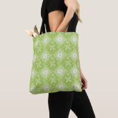 Het groene zomerpatroon van Paisley. Tote Bag (Dichtbij)