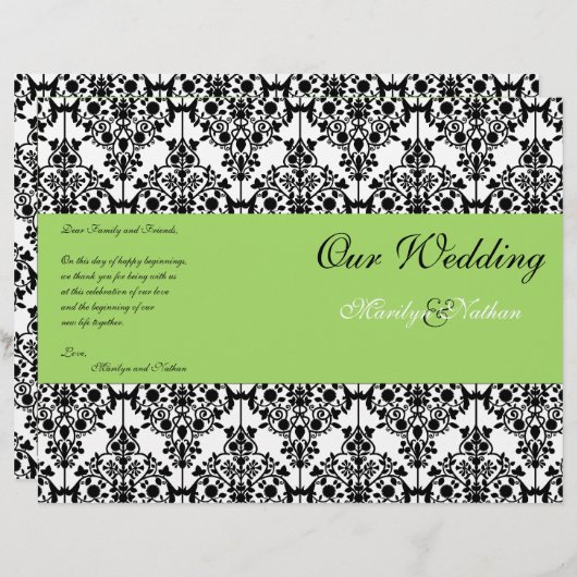 Het Groene, Zwarte, en Witte Programma van de Wedd (Voorkant / Achterkant)