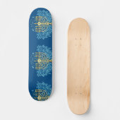 Het groetfestival van Golden menorah Hanukkah voor Persoonlijk Skateboard (Voorkant)