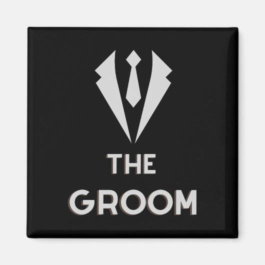 Het Groom Squat Bachelor Supplies Weddenschap Magneet (Voorkant)