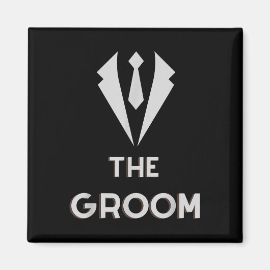 Het Groom Squat Bachelor Supplies Weddenschap Magneet (Voorkant)