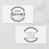 Het grooming van de hond in de vorm van een cirkel visitekaartje (Voorkant / Achterkant)