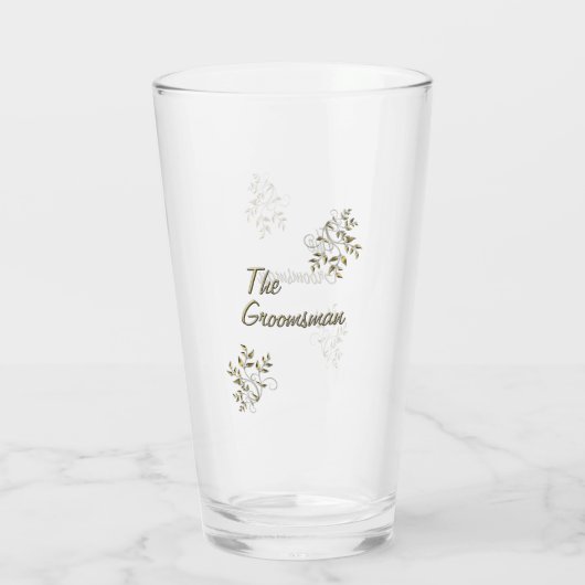 Het Groomsman glas (Achterkant)