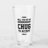 Het Groomsman-voorstel Khug om Funny Beer goed te Glas (Voorkant)