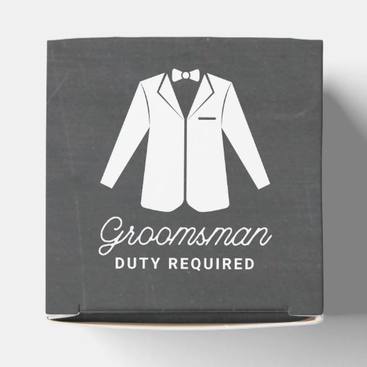Het Groomsman-voorstel zal u zijn mijn Groomsman Bedankdoosjes (Bovenkant)