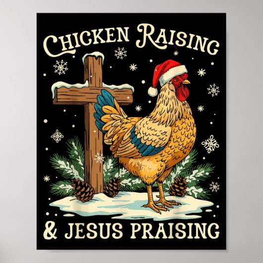 Het grootbrengen van kippen & Jezus prijzen met Ke Poster (Voorkant)