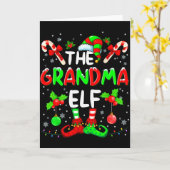 Het Grootmoeder Elf Kledingstuk Pyjama Pjs Kerstmi Kaart (Gele Bloem)