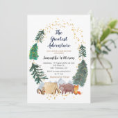 Het grootste avonturenbos Baby shower Kaart (Staand voorkant)