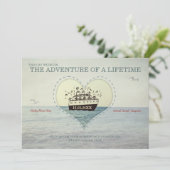 Het grootste avontuur - bruiloft nodigt uit kaart (Staand voorkant)