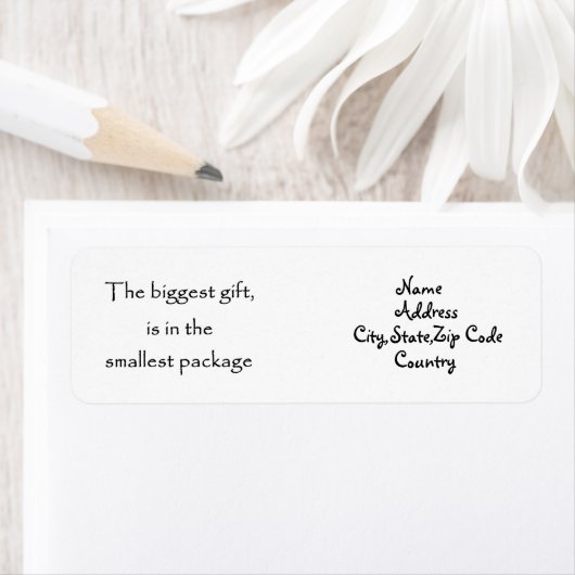 Het grootste cadeauadresetiket etiket (Insitu)