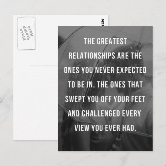 Het grootste citaat van Relaties Briefkaart (Voorkant / Achterkant)