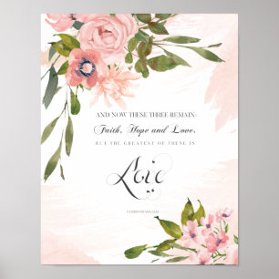 Het grootste deel hiervan is Love Bible Roses Flor Poster