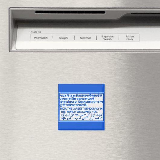 Het grootste democratieteken, India Magneet (Insitu (Vaatwasser))