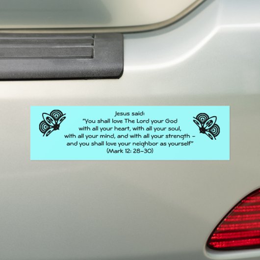 Het grootste gebod bumpersticker (Op auto)