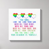 Het grootste gebod canvas afdruk (Voorkant)