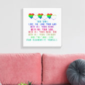 Het grootste gebod canvas afdruk (Insitu (Woonkamer))