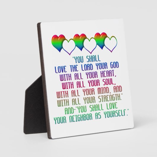 Het grootste gebod fotoplaat (Voorkant)