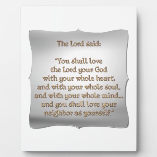 Het grootste gebod fotoplaat (Voorkant)