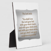 Het grootste gebod fotoplaat (Zijkant)