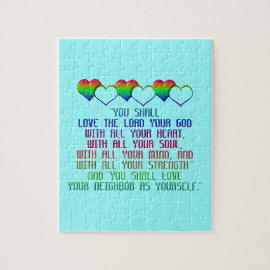 Het grootste gebod legpuzzel (Verticaal)