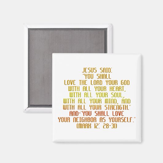 Het grootste gebod magneet (Voorkant / Achterkant)