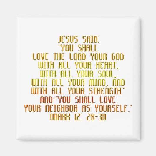 Het grootste gebod magneet (Voorkant)