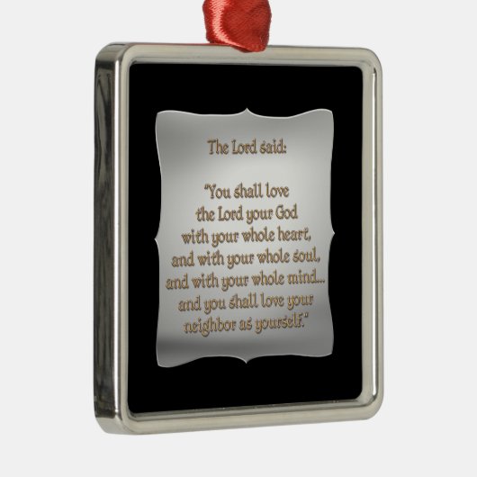 Het grootste gebod metalen ornament (Rechts)