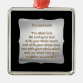 Het grootste gebod metalen ornament (Voorkant)