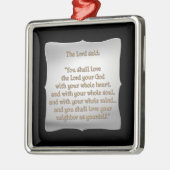 Het grootste gebod metalen ornament (Links)