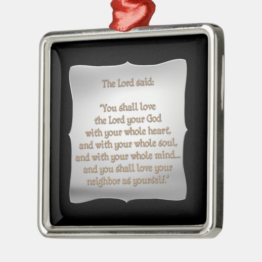 Het grootste gebod metalen ornament (Links)