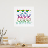 Het grootste gebod poster (Keuken)