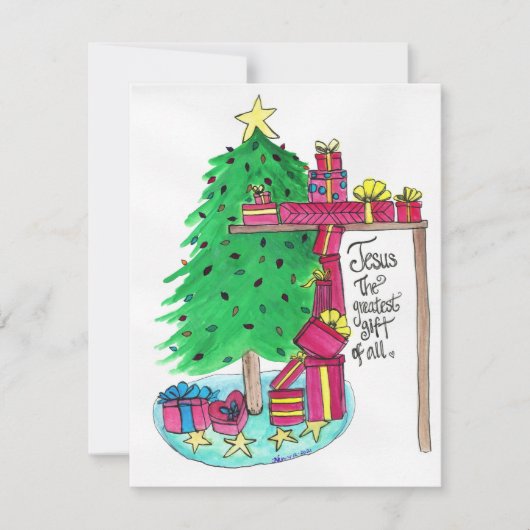 Het Grootste Geschenk Aller Tijden Feestdagenkaart (Voorkant)