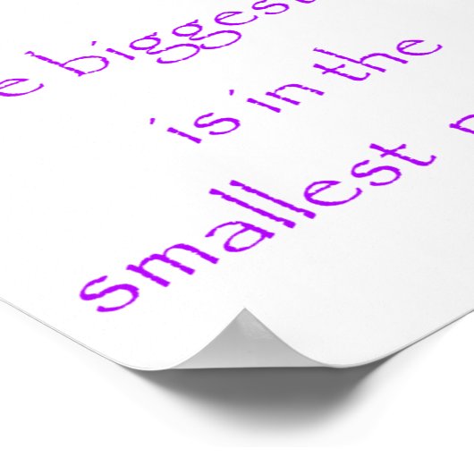 Het grootste geschenk is in het kleinste pakket-po poster (Hoek)