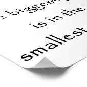 Het grootste geschenk is in het kleinste pakket-po poster (Hoek)