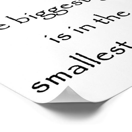 Het grootste geschenk is in het kleinste pakket-po poster (Hoek)