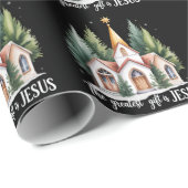 Het Grootste Geschenk is Jezus Kerstmis Kerk Chris Cadeaupapier (Rol Hoek)