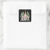 Het Grootste Geschenk is Jezus Kerstmis Kerk Chris Vierkante Sticker (Tas)