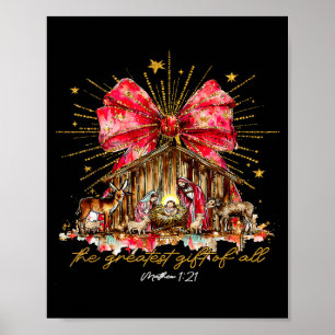 Het Grootste Geschenk Van Alle Geboorte Scene Chri Poster